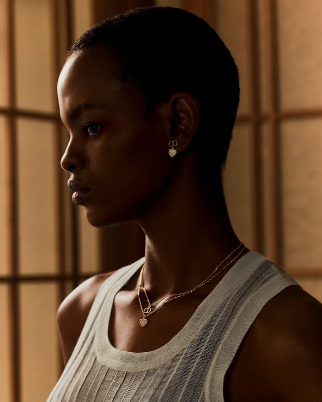 CD Icon Knit Tie Black Silk