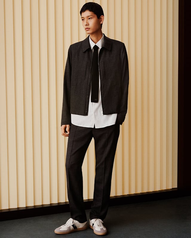 Bomber Jacket Blue Technical Satin