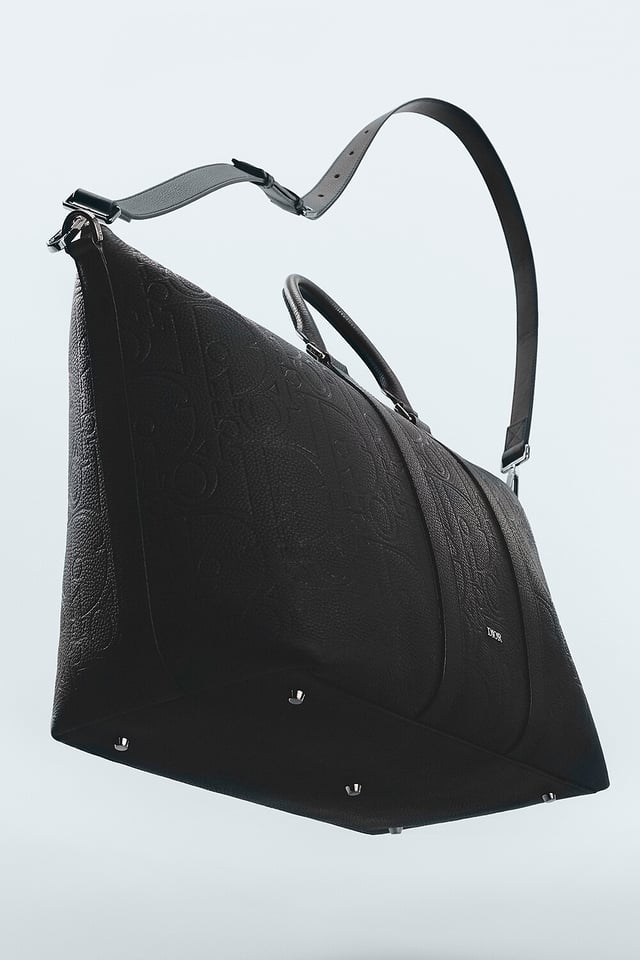 Loose Pants with Double Pocket Black Wool Whipcord